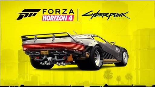 la voiture iconique de Cyberpunk 2077 est maintenanbt dans Forza Horizon 4.jpg